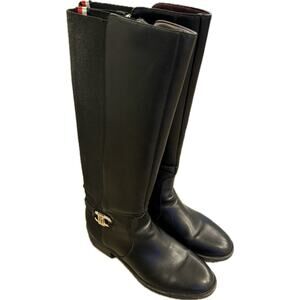 Tommy Hilfiger Black Women’s Zip Riding Boots Size 11 M